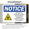 Signmission Radiation & Laser Sign, 3.5 in H x 5 in W, Vinyl Decal, Rectangle OS-2PACK-NS-D-35-L-17710 - alternate 4